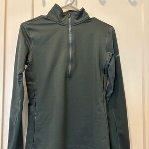 Nike Pro Hyperwarm Light Green and Dark Gray Performance Top